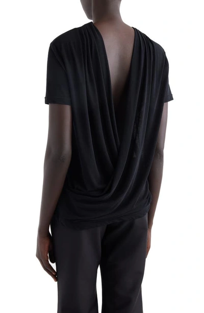 Shop Givenchy 4g Draped Back T-shirt In Black