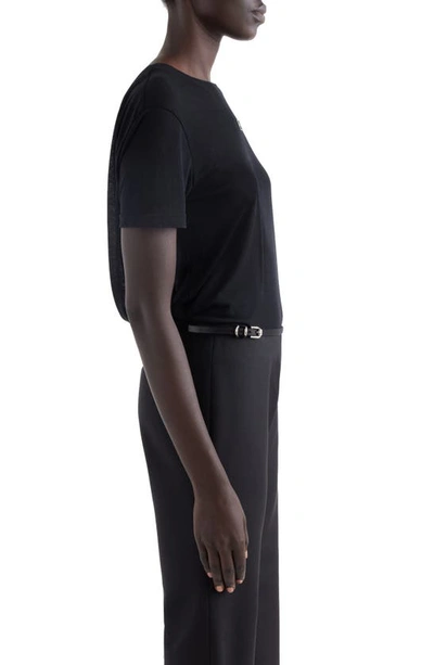 Givenchy 4g Logo Crewneck T-shirt In Black