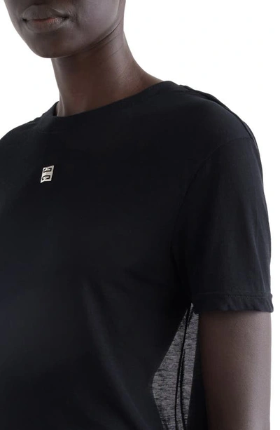 Givenchy 4g Logo Crewneck T-shirt In Black