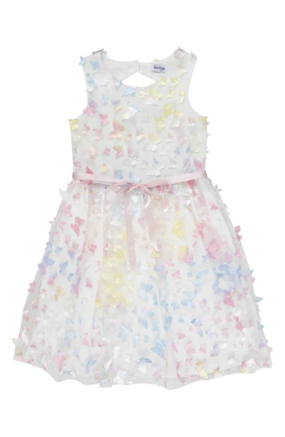 Shop Speechless Kids' 3d Butterfly Sleeveless Dress In White/ Pink Jm