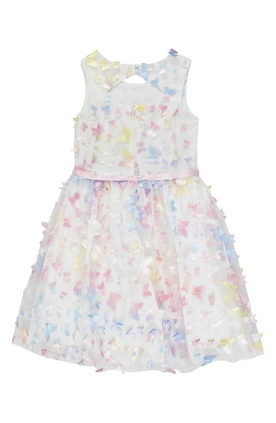 Shop Speechless Kids' 3d Butterfly Sleeveless Dress In White/ Pink Jm