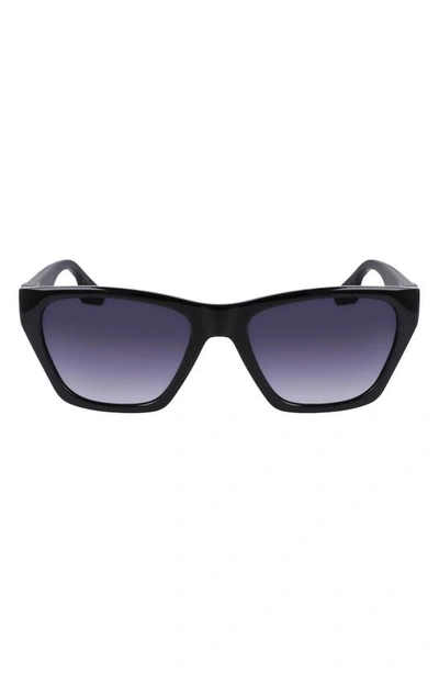 Shop Converse Recraft 54mm Gradient Cat Eye Sunglasses In Black