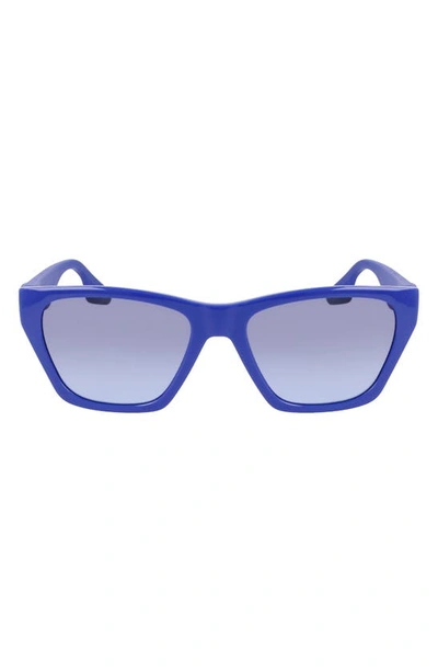 Shop Converse Recraft 54mm Gradient Cat Eye Sunglasses In  Blue