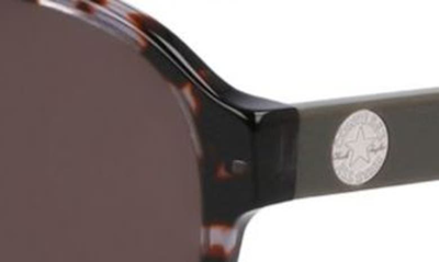 Shop Converse 55mm Aviator Sunglasses In Charcoal Tortoise