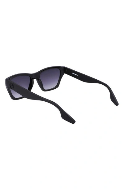 Converse Recraft 54mm Gradient Cat Eye Sunglasses In Black