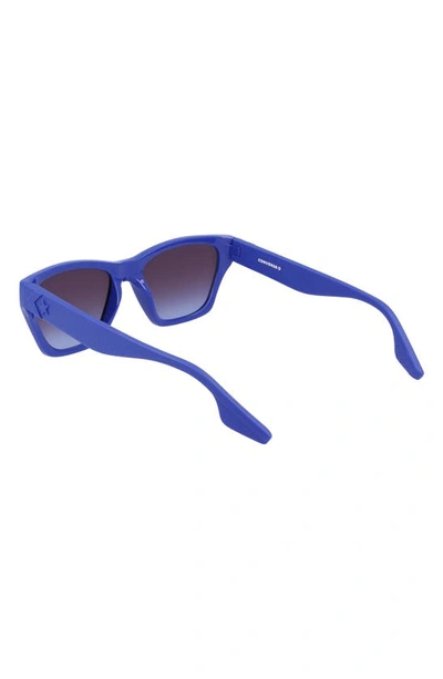 Shop Converse Recraft 54mm Gradient Cat Eye Sunglasses In  Blue