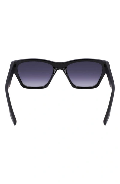 Converse Recraft 54mm Gradient Cat Eye Sunglasses In Black