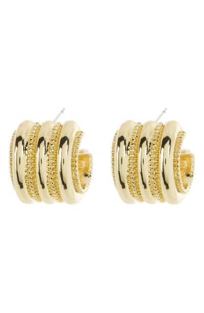 Shop Baublebar Multi C Hoop Earrings In Gold