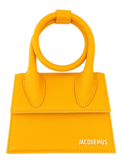 Shop Jacquemus "le Chiquito Noeud" Bag In Orange