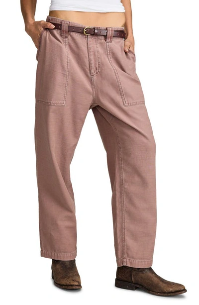 Shop Lucky Brand Easy Pocket Ankle Utility Pants In Brownie