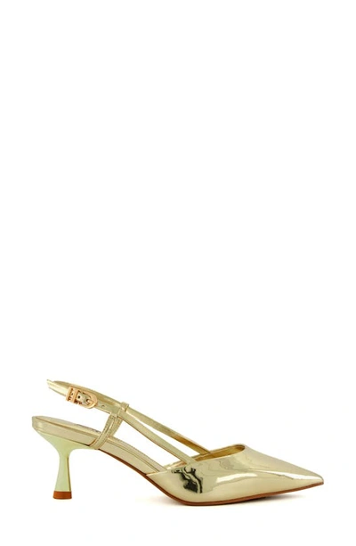 Shop Dune London Classify Pointed Toe Slingback Pump In Gold
