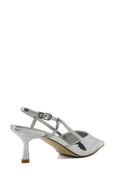 Dune London Classify Pointed Toe Slingback Pump In Silver