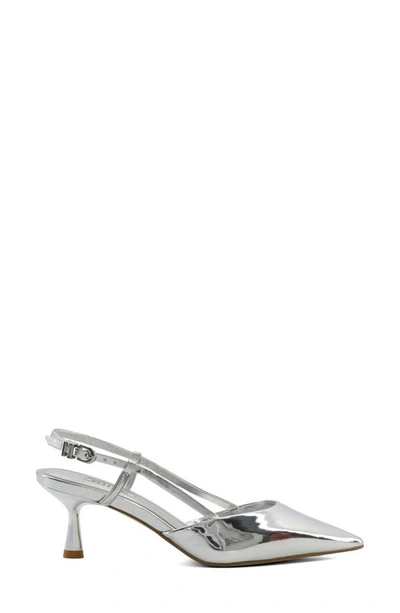 Shop Dune London Classify Pointed Toe Slingback Pump In Silver