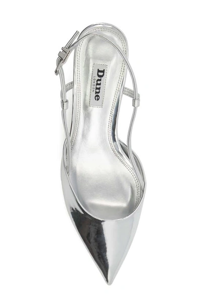 Shop Dune London Classify Pointed Toe Slingback Pump In Silver