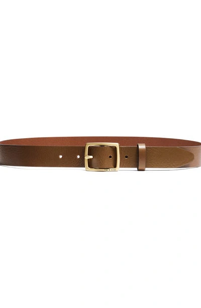Shop Rag & Bone Boyfriend Leather Belt In Chestnut