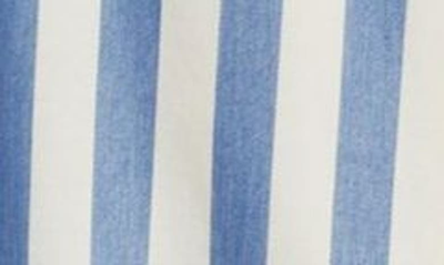 Shop Forét Life Stripe Organic Cotton Button-down Shirt In Blue/ Cloud