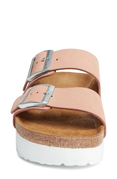 Shop Birkenstock Arizona Platform Slide Sandal In Soft Pink