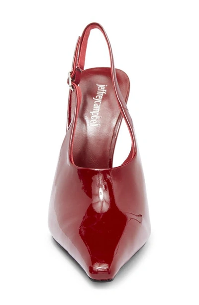 Shop Jeffrey Campbell Creativity Slingback Pump In Cherry Red Patent