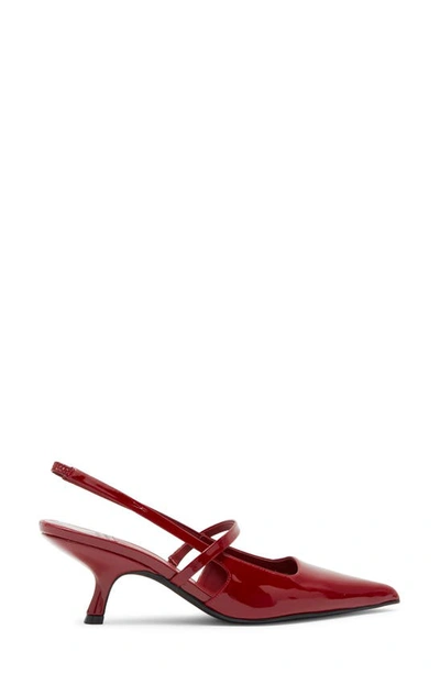 Shop Jeffrey Campbell Tanya Pointed Toe Slingback Pump In Cherry Red Patent