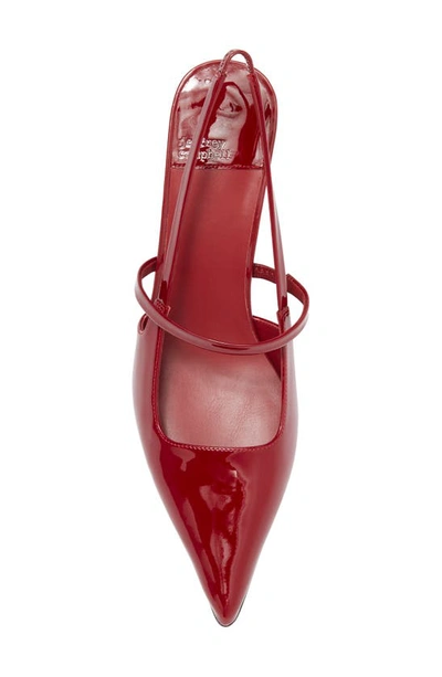 Shop Jeffrey Campbell Tanya Pointed Toe Slingback Pump In Cherry Red Patent