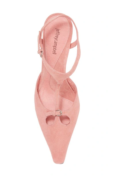 Shop Jeffrey Campbell Petit Ankle Strap Pump In Pink Suede
