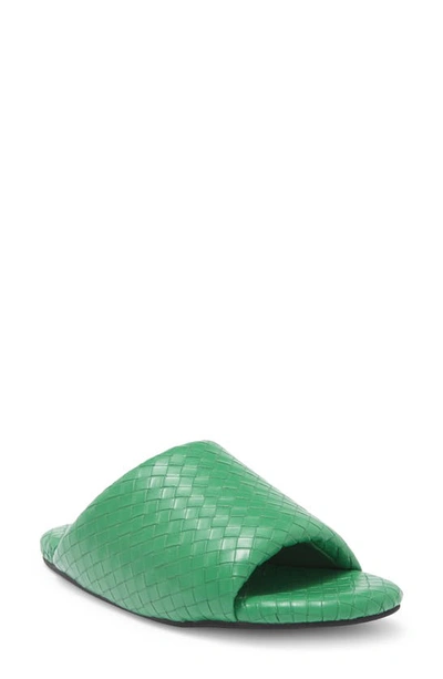 Shop Simon Miller Woven Bubble Slide Sandal In Gummy Green