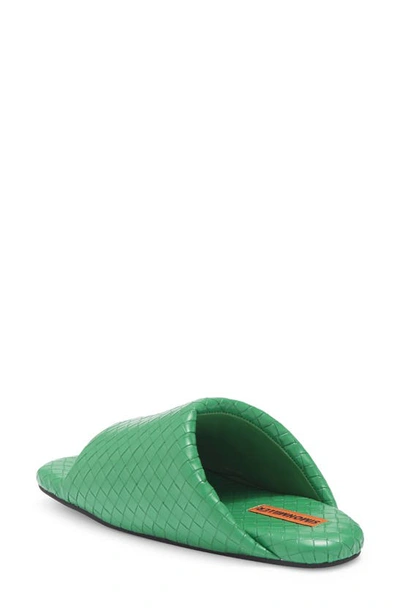 Shop Simon Miller Woven Bubble Slide Sandal In Gummy Green