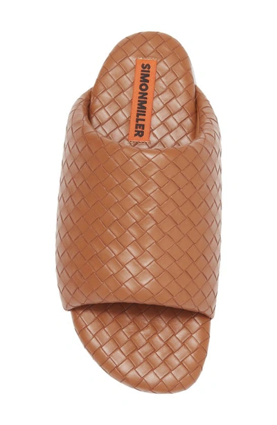 Shop Simon Miller Woven Bubble Slide Sandal In Chestnut