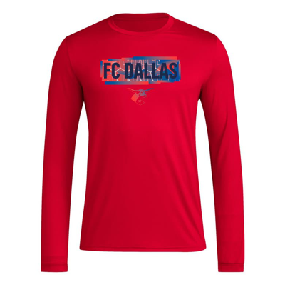 Shop Adidas Originals Adidas Red Fc Dallas Local Pop Aeroready Long Sleeve T-shirt