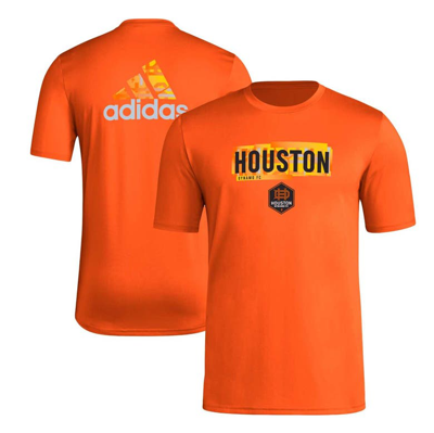 Shop Adidas Originals Adidas Orange Houston Dynamo Fc Local Pop Aeroready T-shirt
