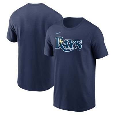 Shop Nike Navy Tampa Bay Rays Fuse Wordmark T-shirt