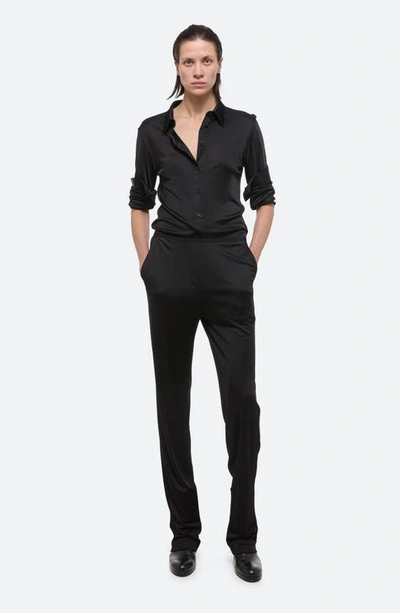 Shop Helmut Lang Fluid Liquid Jersey Pants In Black