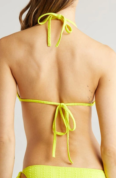 Shop Lemlem Malia Triangle Bikini Top In Jordanos Citron