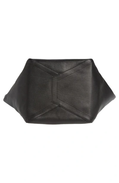 Shop Khaite Medium Frazen Leather Tote In Black
