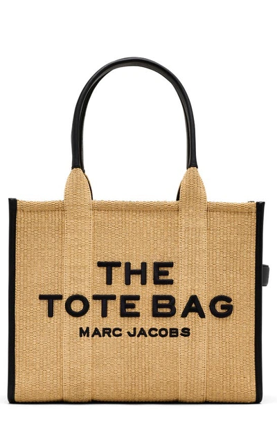 Shop Marc Jacobs The Woven Large Tote Bag In Natural