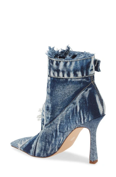 Azalea Wang Tandy Open Toe Bootie In Denim