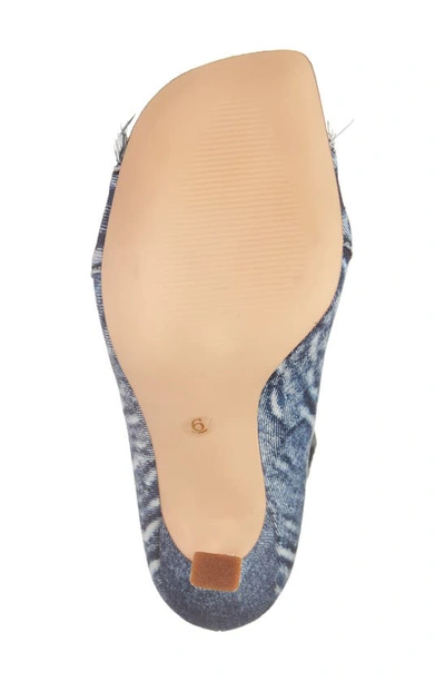 Azalea Wang Tandy Open Toe Bootie In Denim