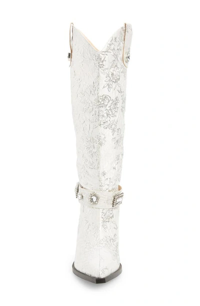Azalea Wang Bavani Pointed Toe Western Boot In White