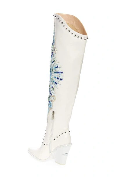 Shop Azalea Wang Axelbeat Pointed Toe Boot In White