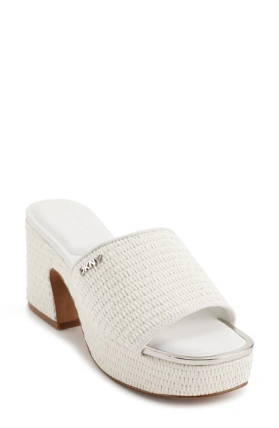 Shop Dkny Desirae Platform Sandal In White