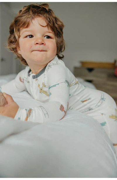 Copper Pearl Zip-up Footie Pajamas In Ace