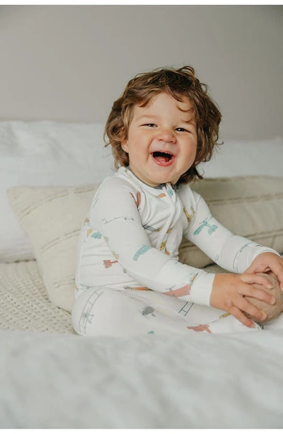 Copper Pearl Zip-up Footie Pajamas In Ace