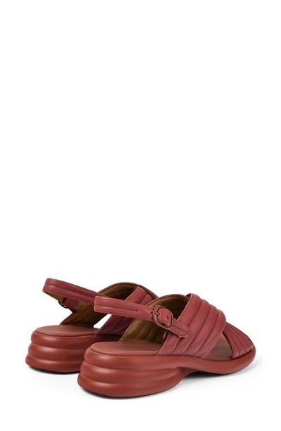 Camper Spiro 40mm Crossover-strap Sandals In Medium Red