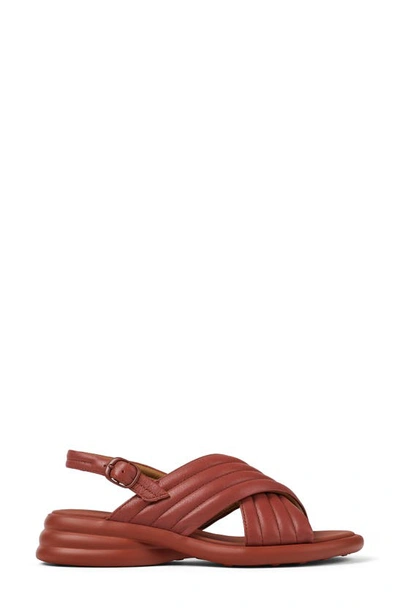 Camper Spiro 40mm Crossover-strap Sandals In Medium Red