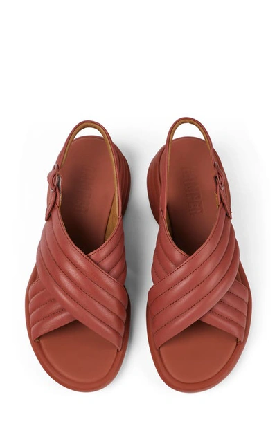 Camper Spiro 40mm Crossover-strap Sandals In Medium Red