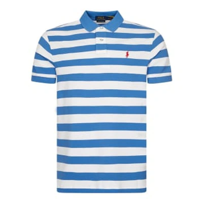 Shop Polo Ralph Lauren Stripe Polo Shirt In Blue