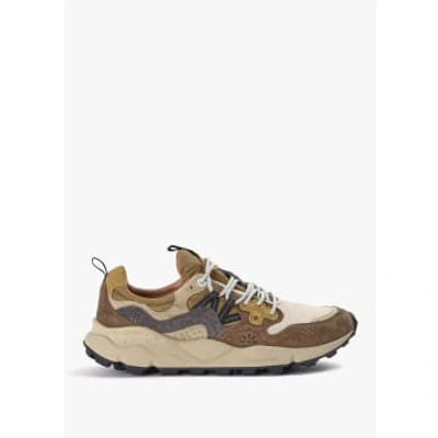 Shop Flower Mountain Mens Yamano 3 Suede/nylon Trainers In Beige-brown In Neturals