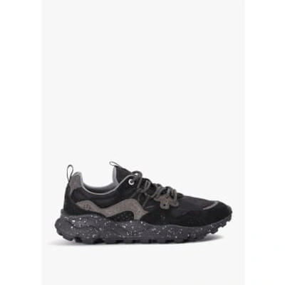 Shop Flower Mountain Mens Yamano 3 Suede/nylon Trainers In Black