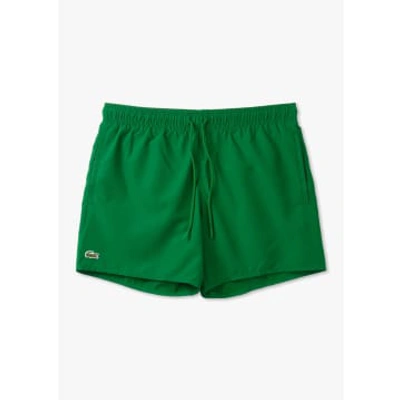 Shop Lacoste Mens Core Originals Swim Shorts In Green