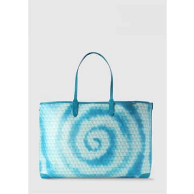 Shop Anya Hindmarch Women's I Am A Plastic Bag Tie Dye Blue Tote Bag